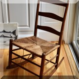 F41. Rush seat rocking chair. 